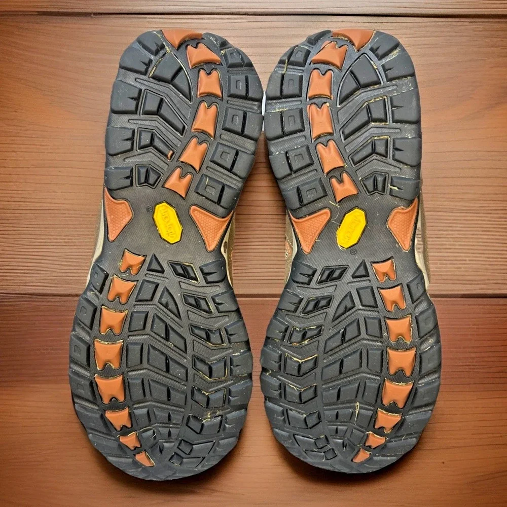 Eddie Bauer Hiking Shoes Men's 12 Vibram Sole Leather Mesh Trail Outdoor 0077‑76